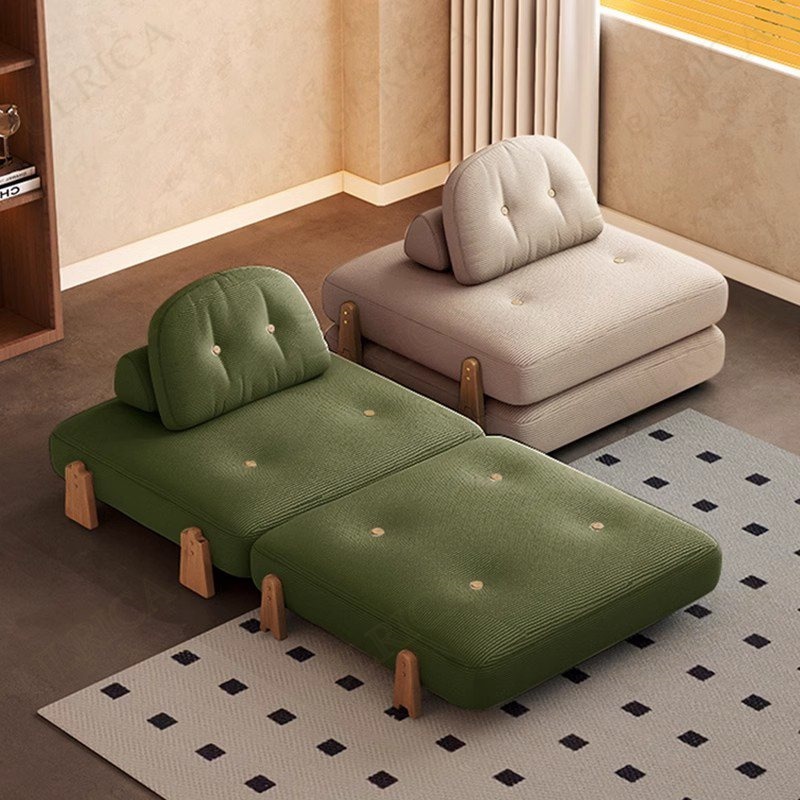 折り畳みソファ ソファー シングルソファ ソファベッド 快適 芸術感 機能性 デザイン感 アート 北欧風 クリーム系 おしゃれ 安定感 肌に優しい ローソファ 一人掛 便利 一人暮らし レジャー