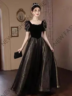 フレンチイブニングドレス女性2024新作宴会ドレス-41