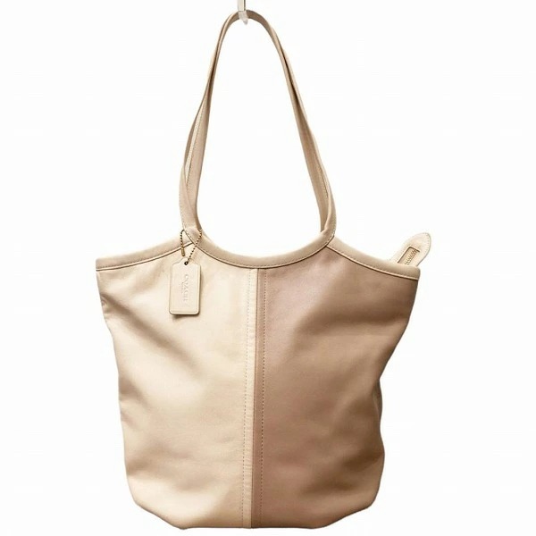 コーチ ビートート カラーブロック C2594 ライトベージュブラウン 【中古】【あす楽】