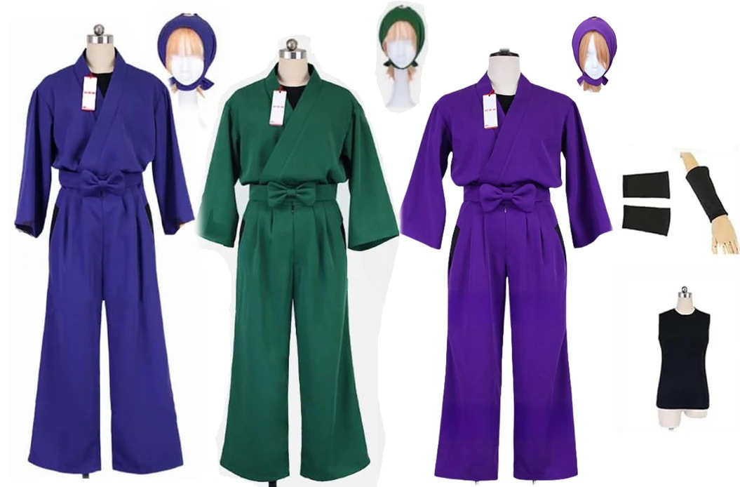 頭巾&手甲&インナー付き 忍たま乱太郎 コスプレ衣装 五年生対六年生 五年生対六年生 四年生 五年生 六年生 コスチューム アニメ 祭り ハロウィン