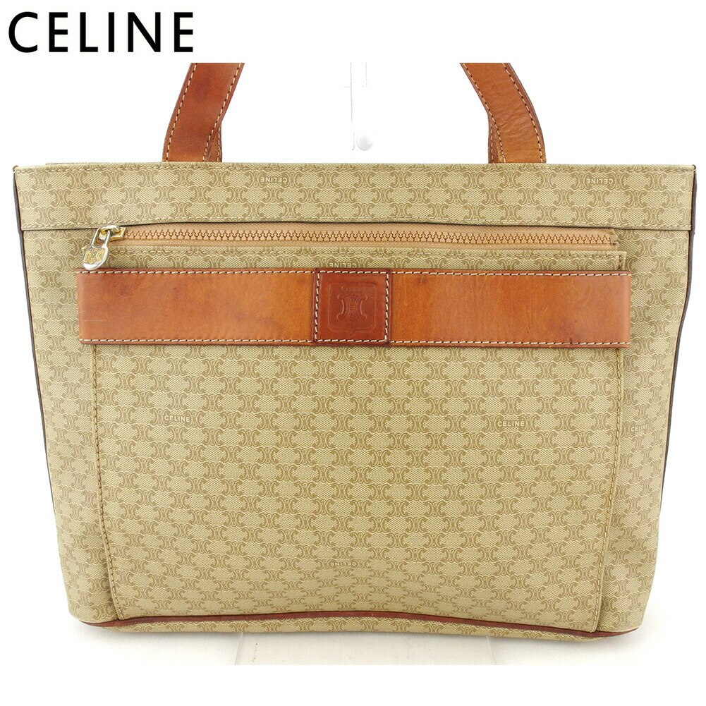 トートバッグ トート ショルダーバッグ マカダム レディース メンズ ベージュ ブラウン 中古