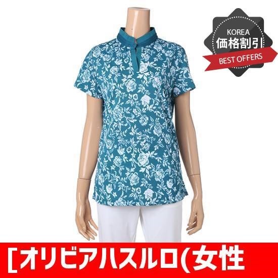 [オリビアハスルロ(女性)]機能性プリントピケのティーシャツOH8MTS704 /カラーTシャツ/ Tシャツ/韓国ファッション