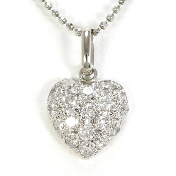 PT850 プラチナ ネックレス ダイヤ 0.50 総重量約4.0g 約45cm ジュエリー 中古