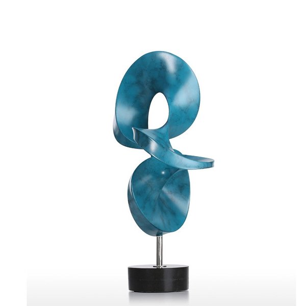 かわいい～！」 素敵な3dモデリング彫刻炎青現代置物抽象像樹脂アート