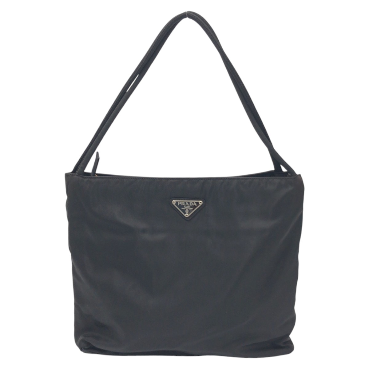 美品 テスート 三角ロゴ ブラック 黒 ナイロン トートバッグ ショルダーバッグ ハンドバッグ レディース 410628