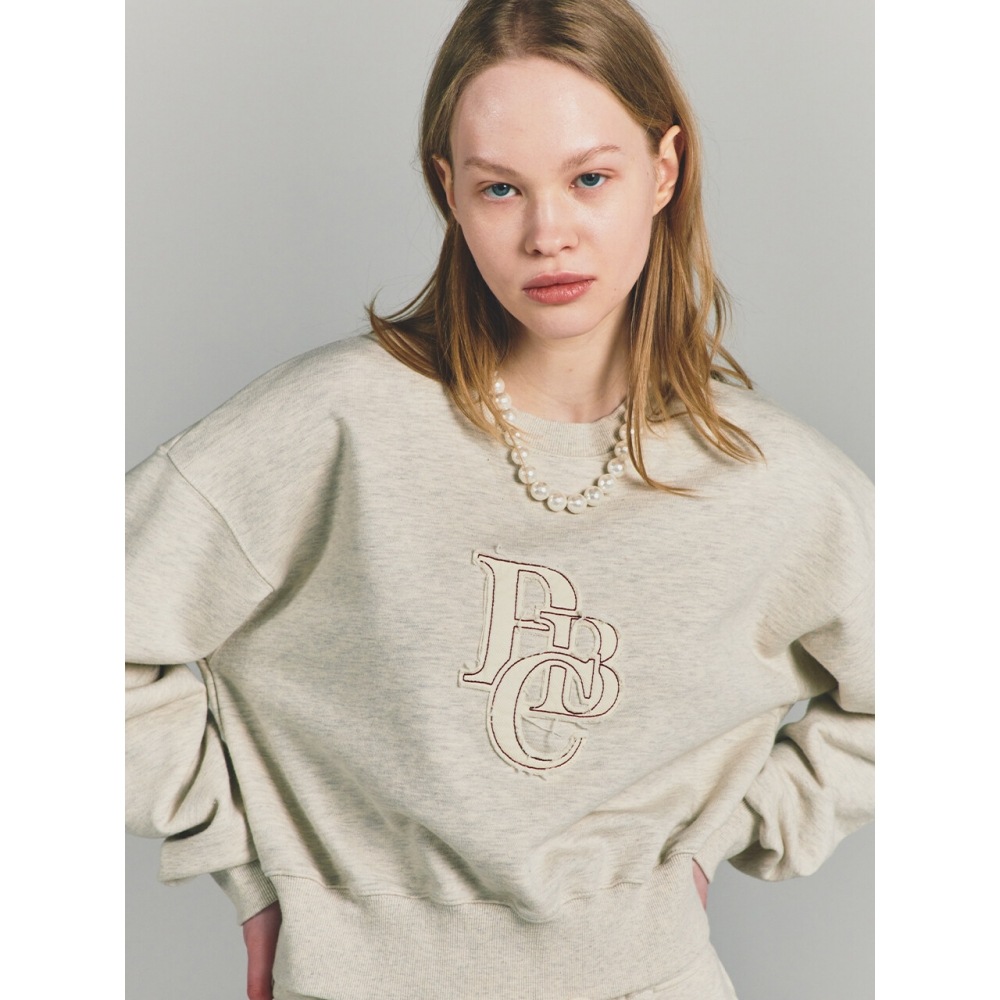 PAPERBOYクロップツイルPBCスウェットシャツ