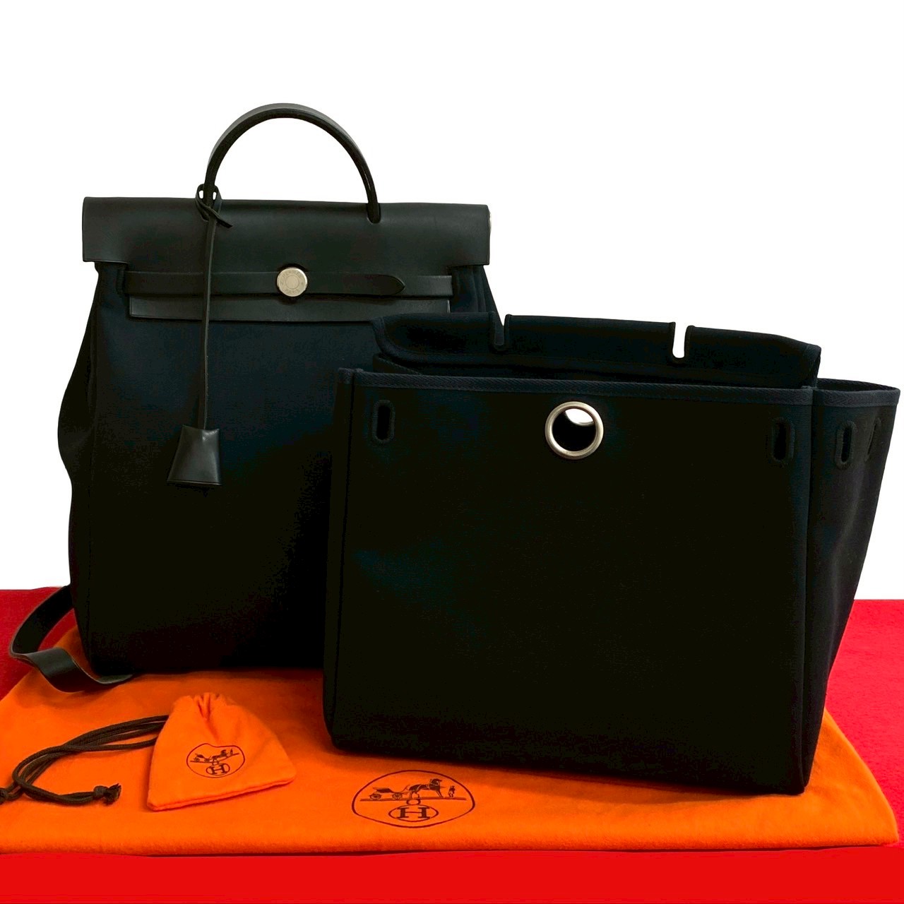 ヴィンテージ エールバッグ アド PMリュックサック トワルオフィシエ レザー ブラック 54743 105,750円