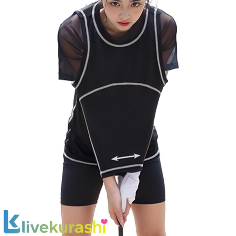 ゴルフ スイング 練習器具 ゴルフ練習服 スイング練習機 三角形 Fit ゴルフスイングシャツ ゴルフスイング チョッキ着 矯正 練習器 トレーニング器具 腕矯正服