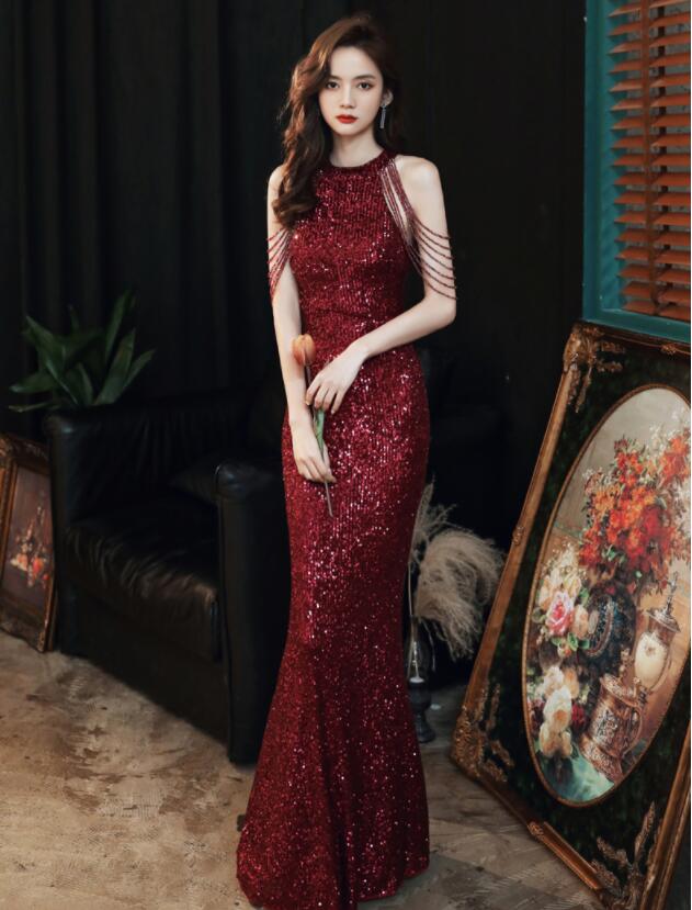 洋服 パーティードレス イブニングドレス 披露宴 二次会 演奏会 ウエディングドレス 成人式 花嫁 着痩せ 結婚式 フォーマル ピアノ マキシ丈ドレス S/M/L/XL/2XL ファスナー スパンコー