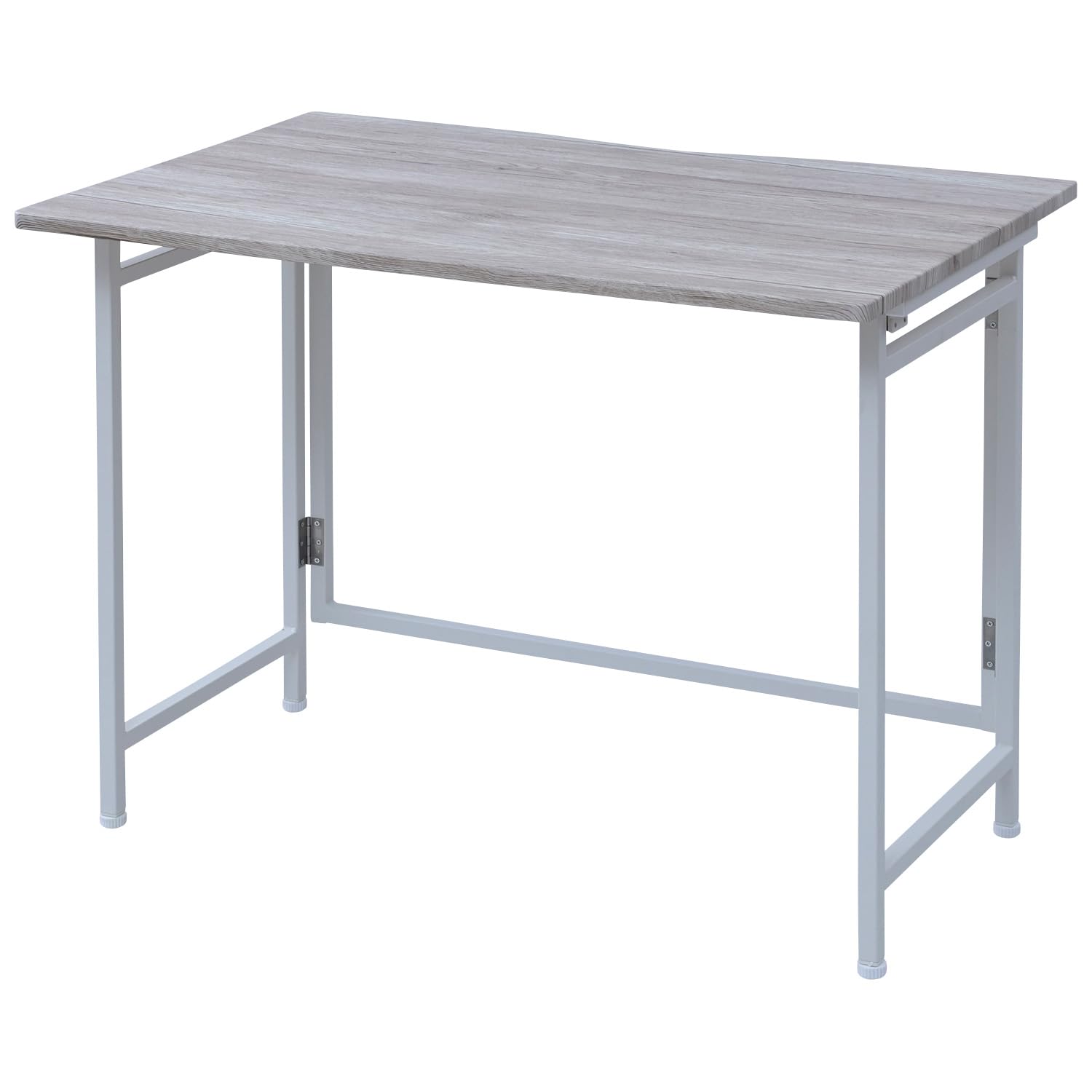 山善(YAMAZEN) デスク 折りたたみ パソコンデスク コンパクト アジャスター付 完成品 幅90×奥行60×高さ70cm PCデスク 机 アンティークアイボリー/ホワイト