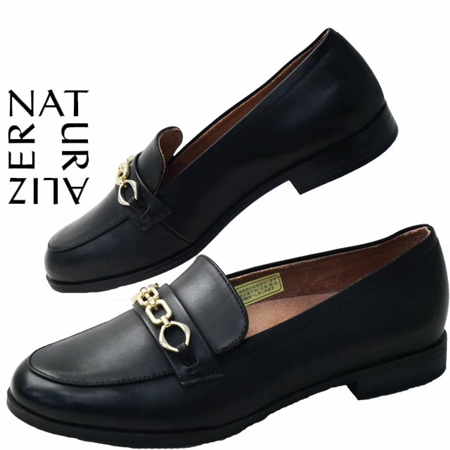 ナチュラライザー ローファー レディース カジュアルシューズ ビットローファー ブラック 黒 N713 スリッポン 靴 ローヒール