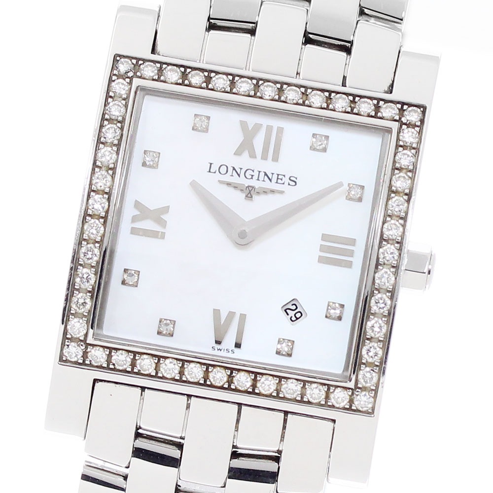 ロンジン LONGINES L5.503.0 ドルチェビータ ダイヤベゼル 8P クォーツ レディース _949590【中古】