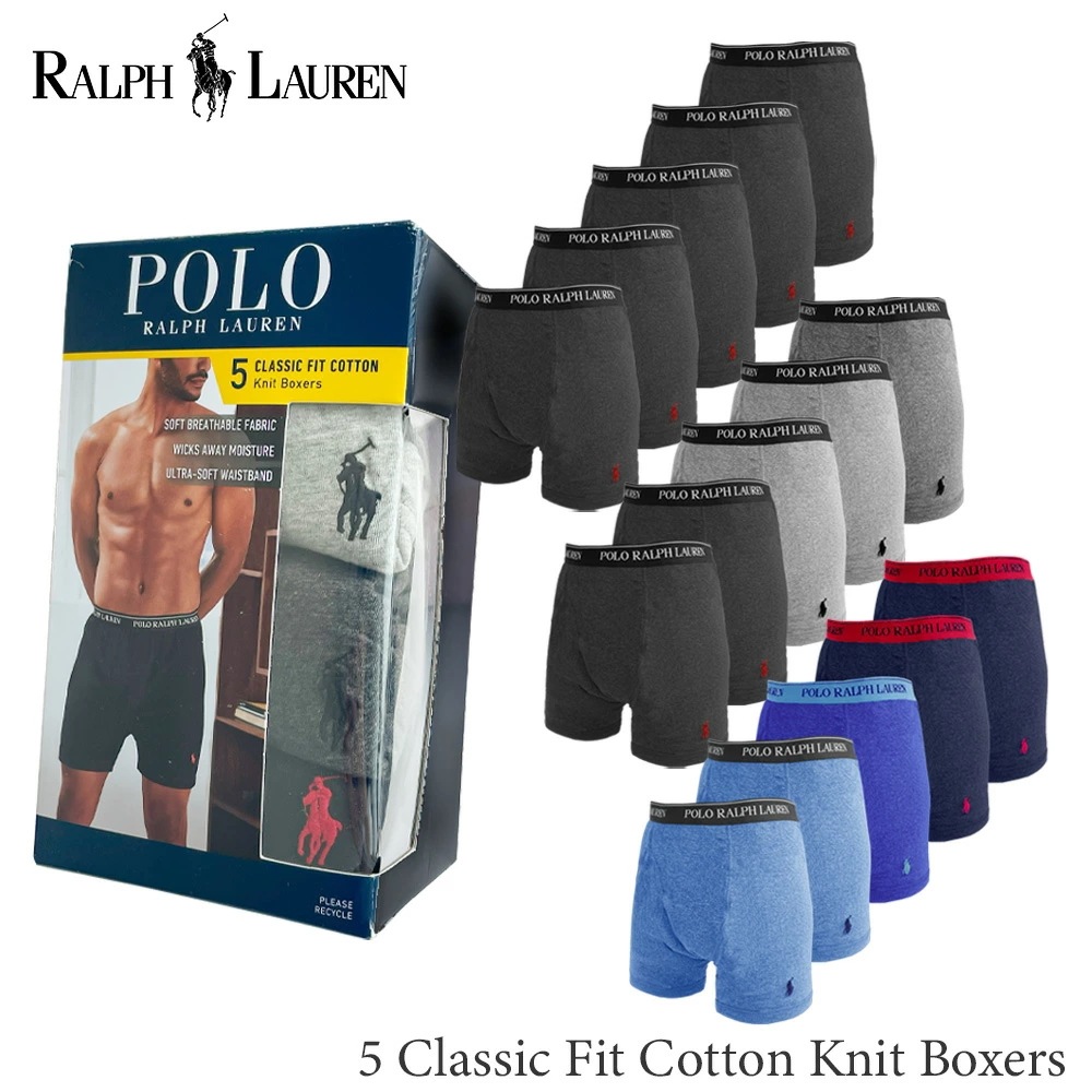 【5枚セット】 ポロ ラルフローレン メンズ ボクサーパンツ ５枚セット アンダーウェア NCKBP5 POLO RALHLAUREN ラルフ インナー 下着 パンツ ボクサーブリーフ コットン