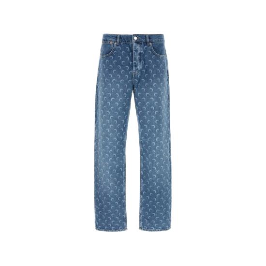 MARINE SERRE Men Denim Pants MPA066C CDEN0002 BL05 BLUE