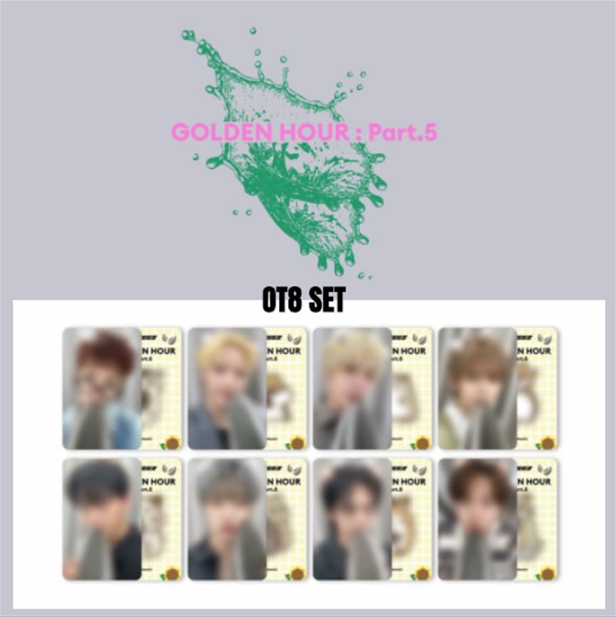 [ONLY PC] ATEEZ 14TH MINI ALBUM GOLDEN HOUR : Part.5 APPLEMUSIC 1ST FANSIGN EVENT PHOTOCARD OT8 SET
