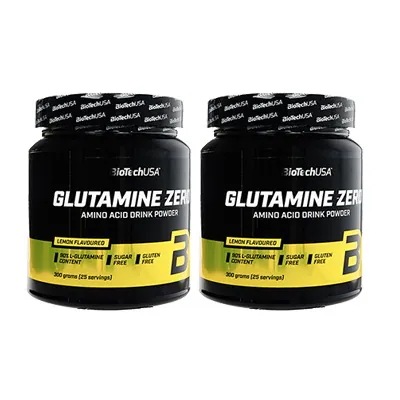 グルタミンゼロ　300g　レモン味　2本　L-グルタミン補給サプリメント　BioTech USA社　海外発送便商品：日時指定不可