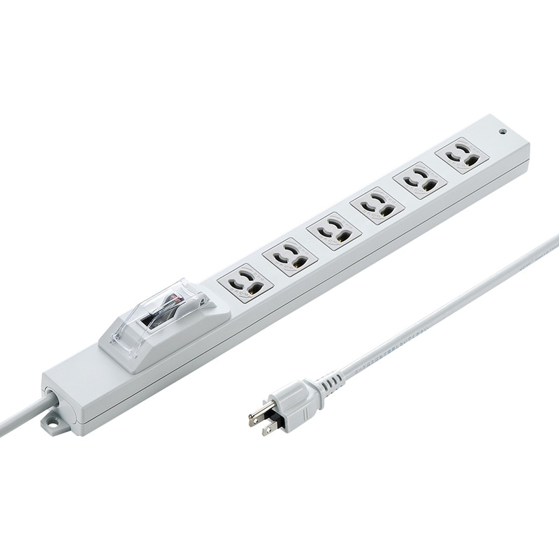 安全ブレーカータップ オフィス 工場用 3P 6個口 1m TAP-BR36A-1