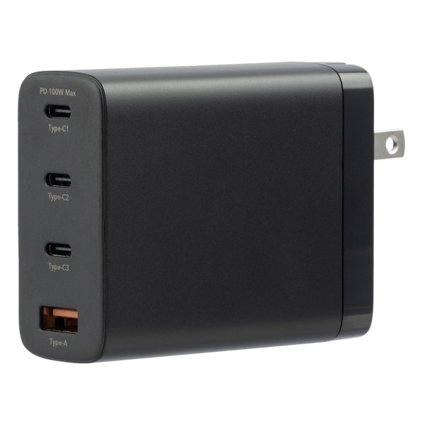 AC-USBアダプタ/Type-A1&C3/Gan/PD100W/ブラック GH-JD4GA-BK GH-JD4GA-BK 5,444円