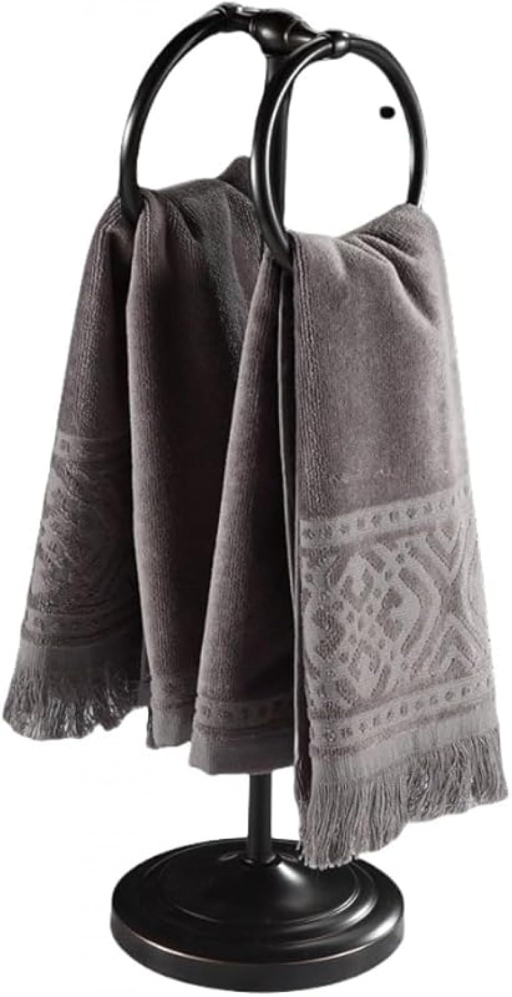 GEBYUI 自立タオルラック床自立 304 ステンレス鋼ダブルリングタオルカウンタートップタオルバスルームブラケットタイプ