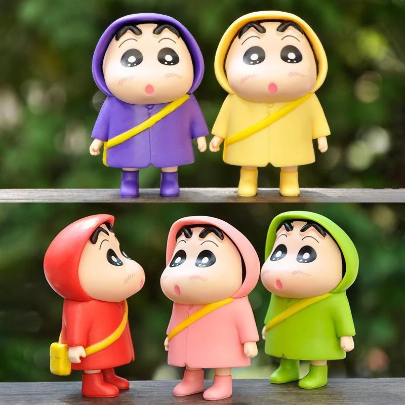 クレヨン人形フィギュアかわいいレインコートかわいい漫画人形アニメ周辺車トレンディおもちゃ飾り