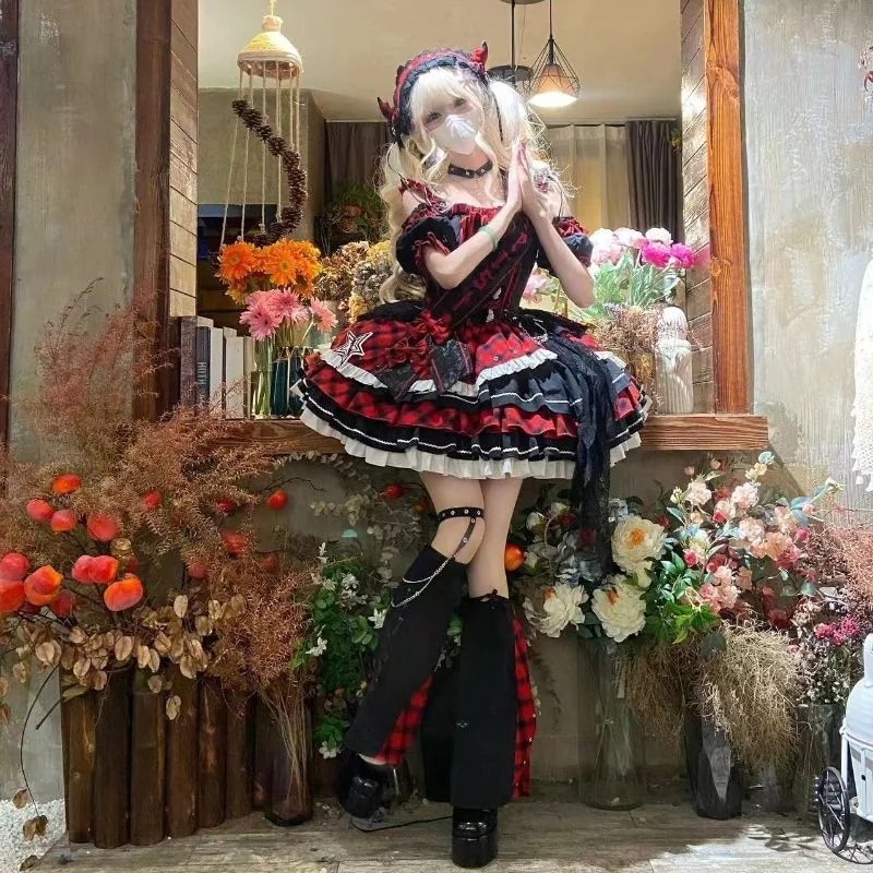 ロリータアイドルソングコンサートロリータセットスイートドレス
