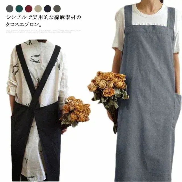 【20点セット】メガ割レディース アースカラー かぶり ゆったり ロング 無地 保育士 美容師 花屋