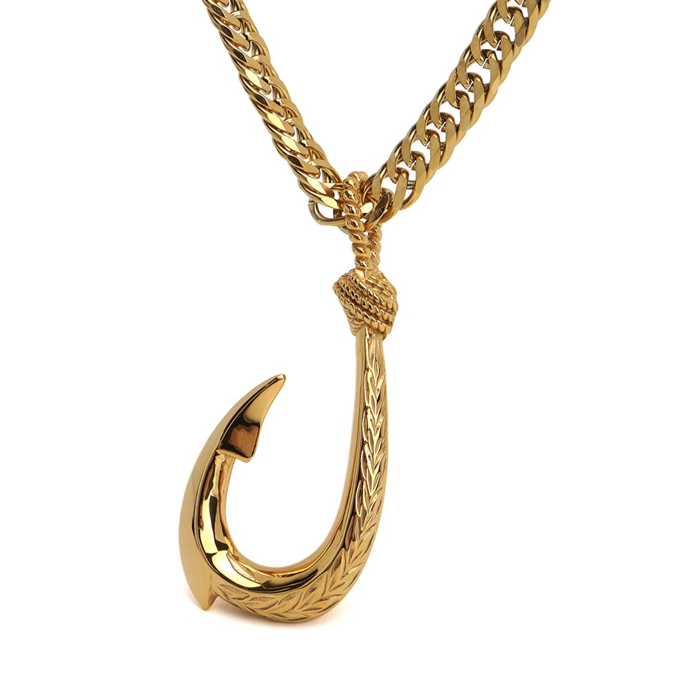 ステンレス フィッシュフックネックレス [n945-gold-n348-5mm]