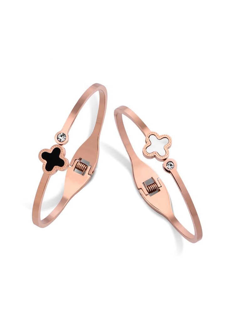 送料無料(^o^)／腕飾りレディースバングル 316Lチタンブレスレット　腕輪　ブレスレット つけっぱなしHTBR0012 ホワイト