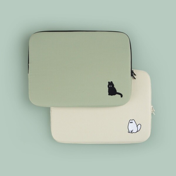 刺繍 ノートパソコンポーチ_私たちは友達2 (ip インディカーキ/15インチ