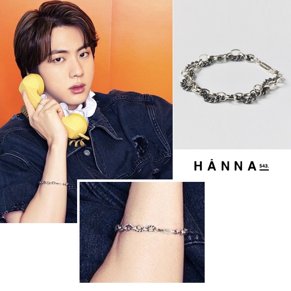 bts jin着用 B550 シルバーブレイスレット