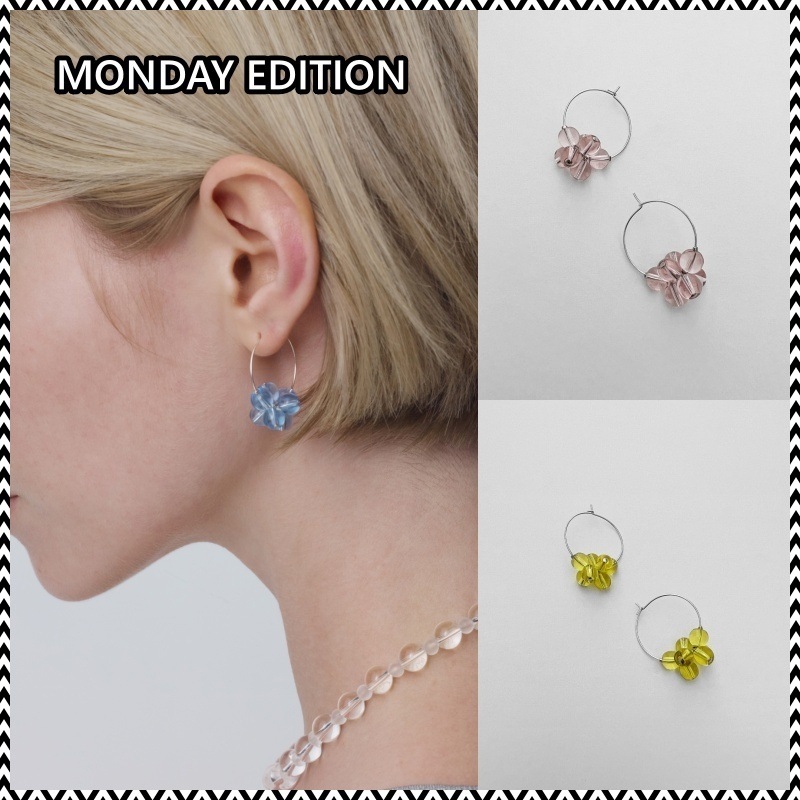 MONDAY EDITION COLORED ICE FLOWER EARRINGSピアス
