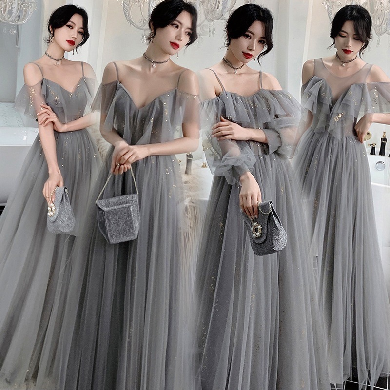 花嫁介添人宴会2024新しいスリムウェディング卒業ドレス