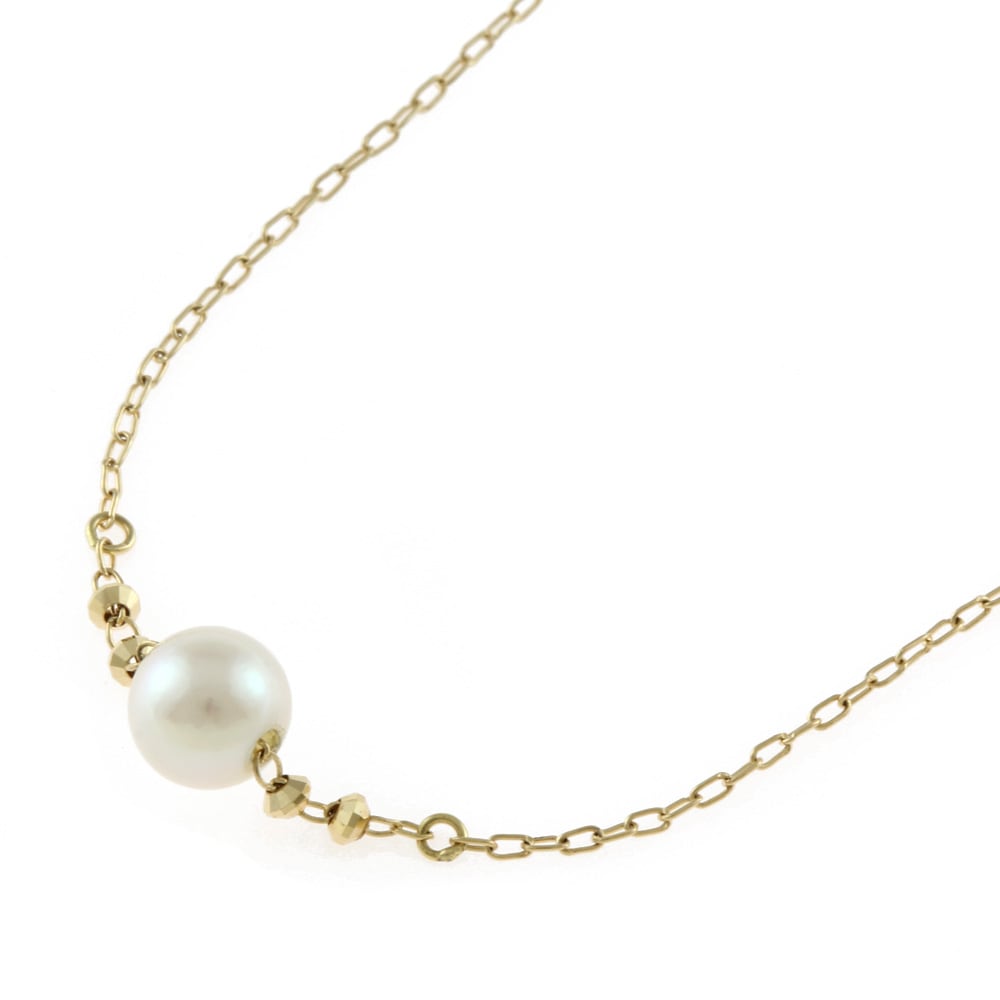 ネックレス 18金 K18ゴールド パール：5珠 新品