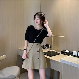 軽やかに、そして華やかに 韓国ファッション Aライン ショートスカート 百掛け ハイウエスト ミニスカート イレギュラー スカート ピュアカラー 気質 プリーツスカート怠惰な風 カジュアル 大人気