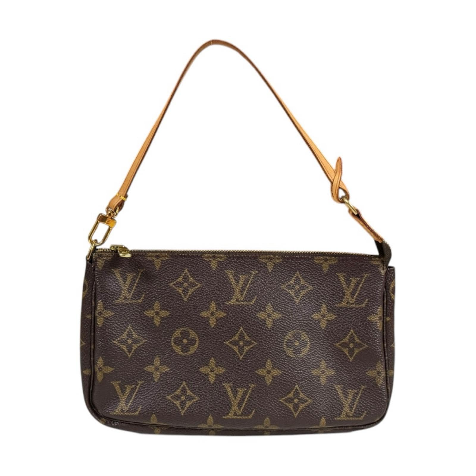 ルイヴィトン ポシェットアクセソワール モノグラム ハンドバッグ モノグラムキャンバス M51980 ブラウン LOUIS VUITTON 中古