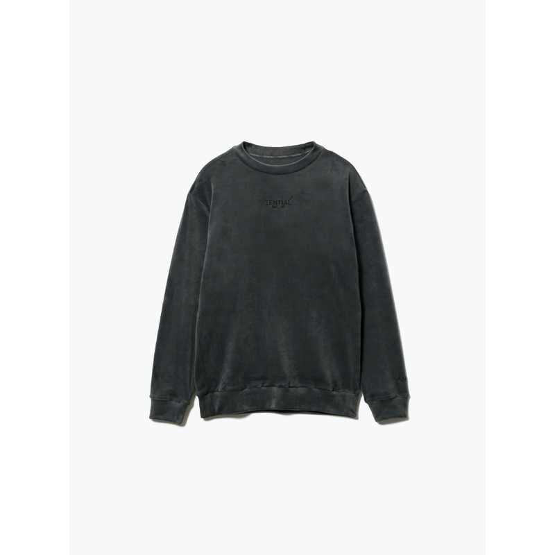 TENTIAL　BAKUNEベロアロングスリーブクルーネックダークグレー(XL)　25FSBA042U00290007N