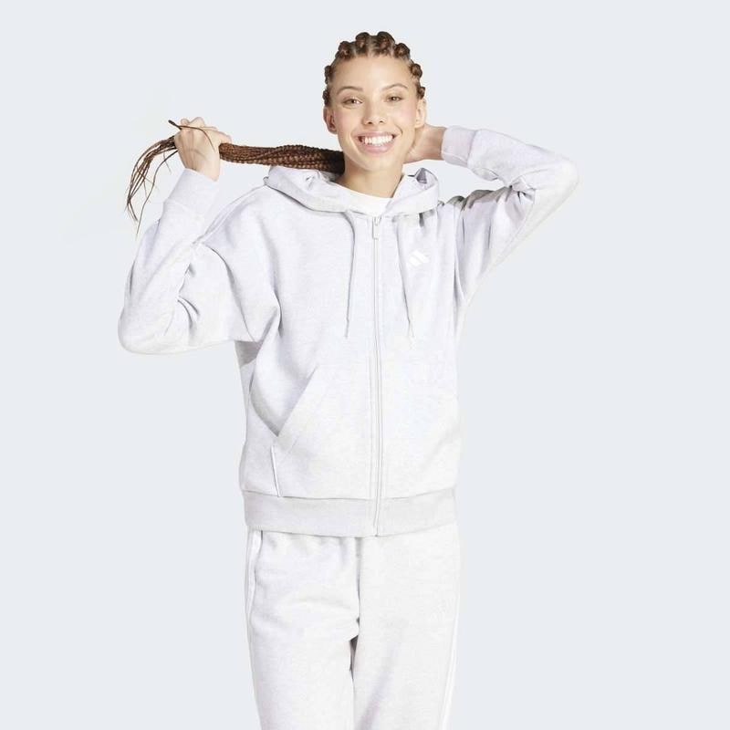 [女性]心地よい快適さを提供するエッセンシャル3Sフルジップフリースフーディー(IN6179)