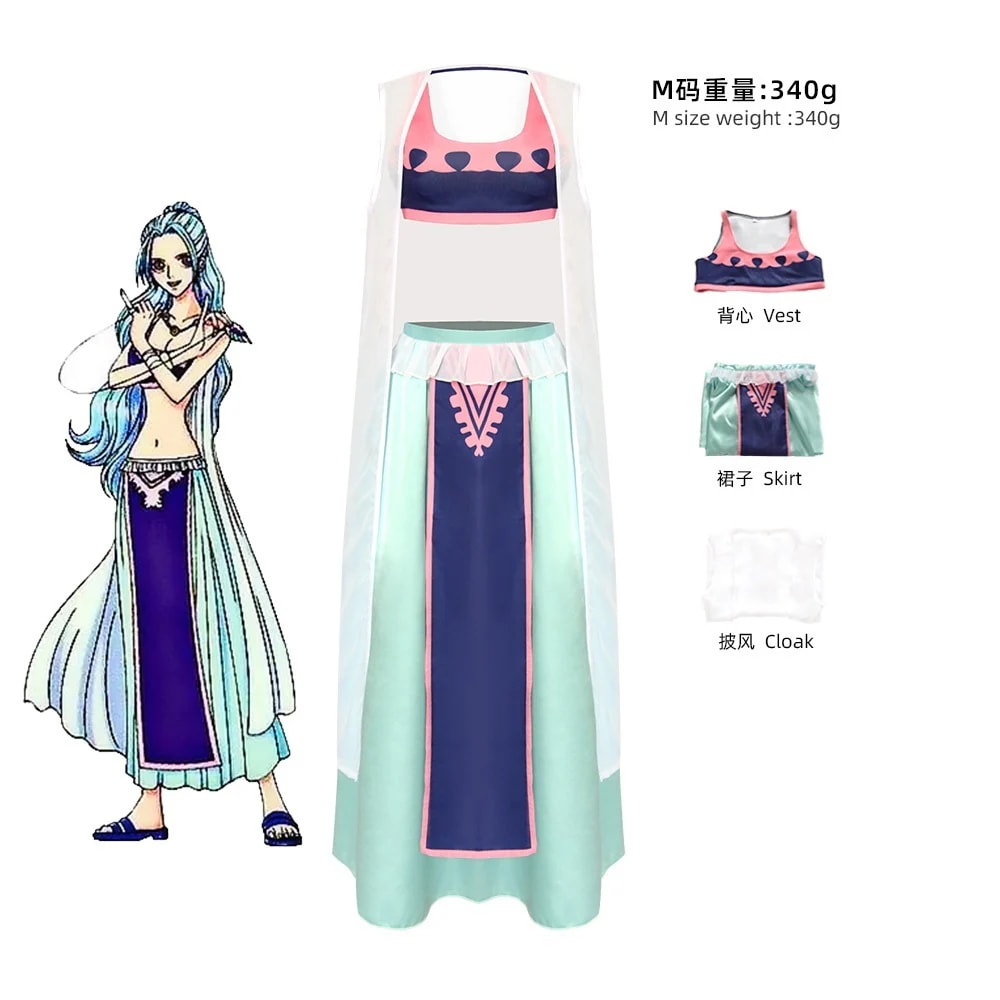 ハロウィン 学園祭 文化祭 コスチューム 海贼王 仮装 変装 コスプレ装 ネフェルタリビビ ワンピース ONEPIECE スーツ ハロウィン 2024年新作入荷コスプレ