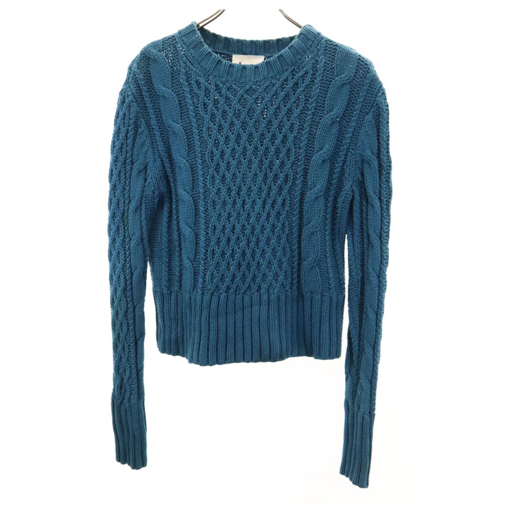 アクネ 長袖 セーター M 青緑 ACNE ニット レディース