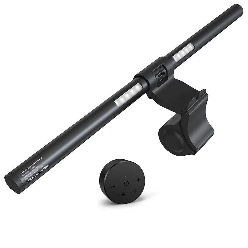 OOWOLF モニターライト バー 41cm PCデスクライト 無線リモコン付き 3段階調色 無段階調光 背面ライト付き CRI95+ 高演色 目に優しい 記憶機能 ブルーライトカット タッチコントロ