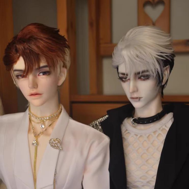 BJD ドールウィッグ スタイルあり 染め SD/小顔SD/MSDサイズ球体関節人形用ウィッグ