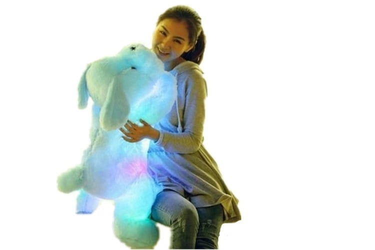 【2枚購入で1oo円OFF】七色　光る　抱き枕　犬　夜光　ぬいぐるみ　オモチャ　誕生日プレゼント　女子