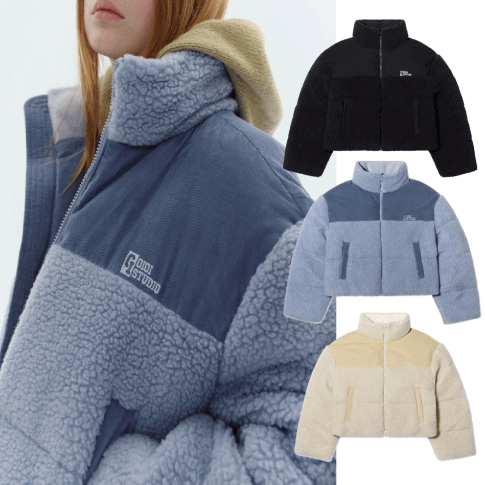 O!Oi オアイオアイ ダンブル ダウン クロップ ジャケット (3 colors)