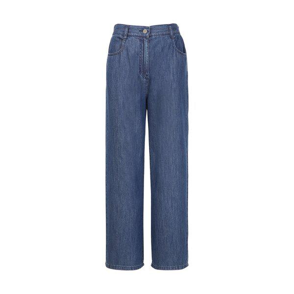 [26SS] ダークブルーウォッシングコットン バックバンディング デニムパンツ DLPA6B511B3