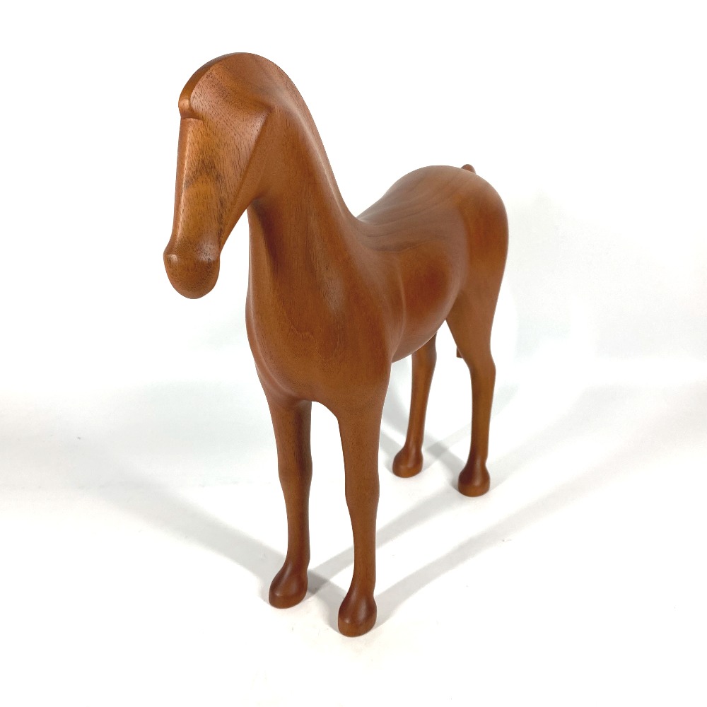 オブジェ アリオン 馬 シュバル 置物 インテリア ウッド ブラウン