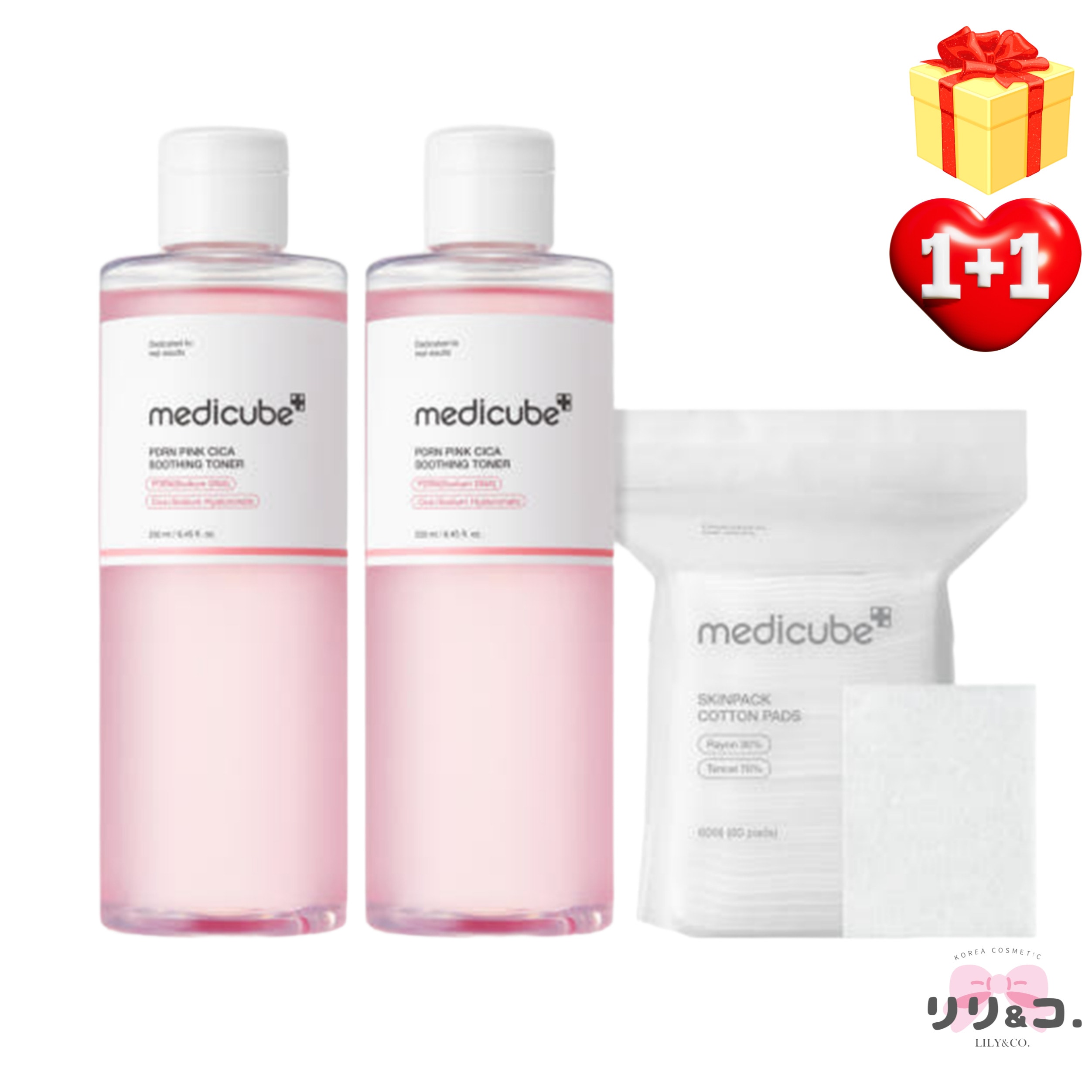 [韓国コスメ 1+1] PDRN ピンクシカ スージングトナー 250ml＋250ml 水分 保湿 弾力 スキンケア インナードライ エイジングケア シミ そばかす くすみ しみ 色素沈着