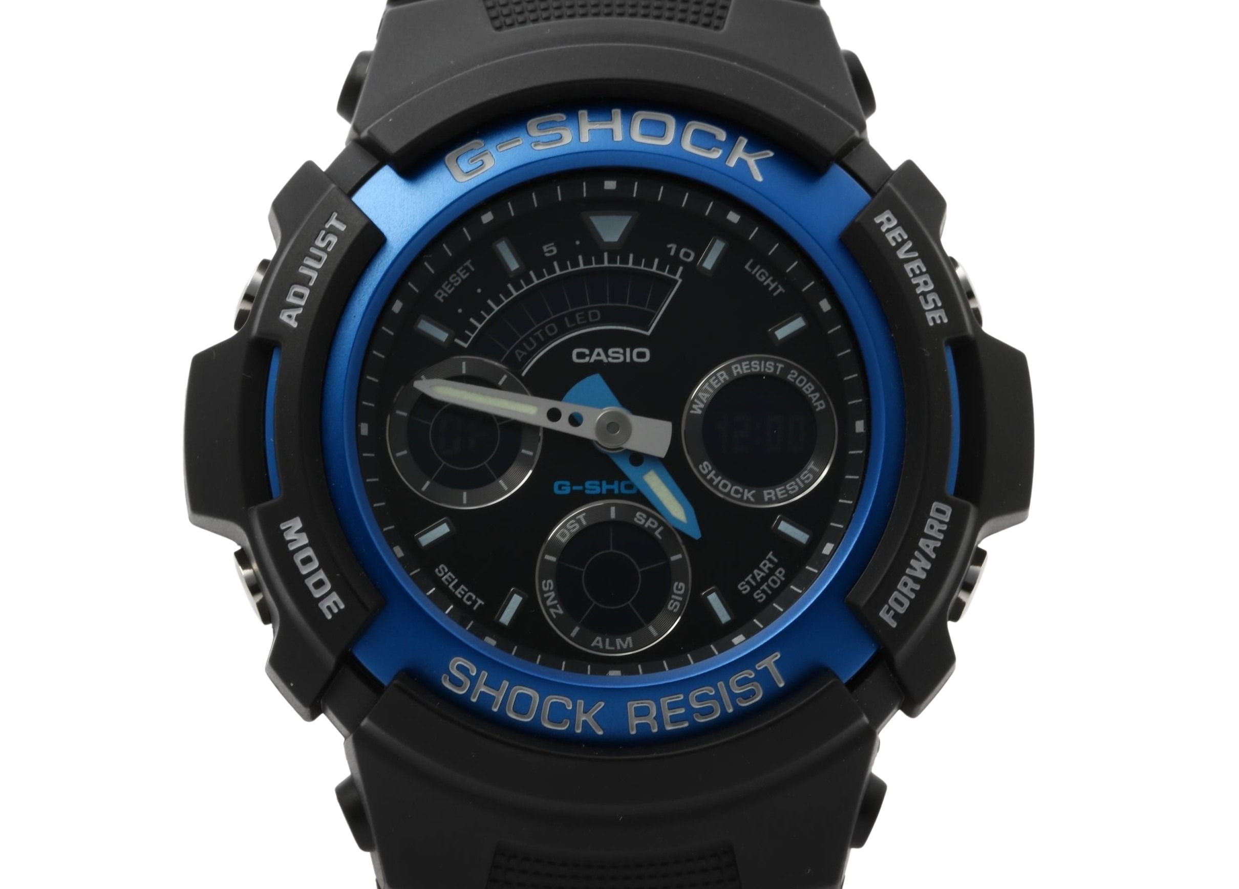 時計 G-SHOCK ANALOG-DIGITAL AW-590 SERIES 樹脂／アルミ AW-591-2AJF アナデジ ブラック メンズ時計 メンズウォッチ 高級【本物保証】