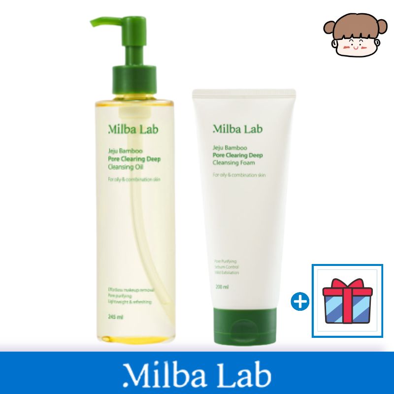 【しっとり・低刺激クレンジング2点セット】バンブー毛穴ディープクレンジングオイル 245ml＋クレンジングフォーム 200ml‐水分 保湿 低刺激 メイク落とし スッキリ 化粧落とし クレンジング