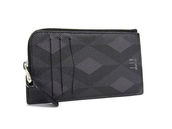 ダンヒル コインケース カドガン フラグメントケース PVC レザー - シルバー金具 ブラック系 小銭入れ ミニ財布 小さい コンパクト 人気 ブランド 高級 プレゼント【本物保証】