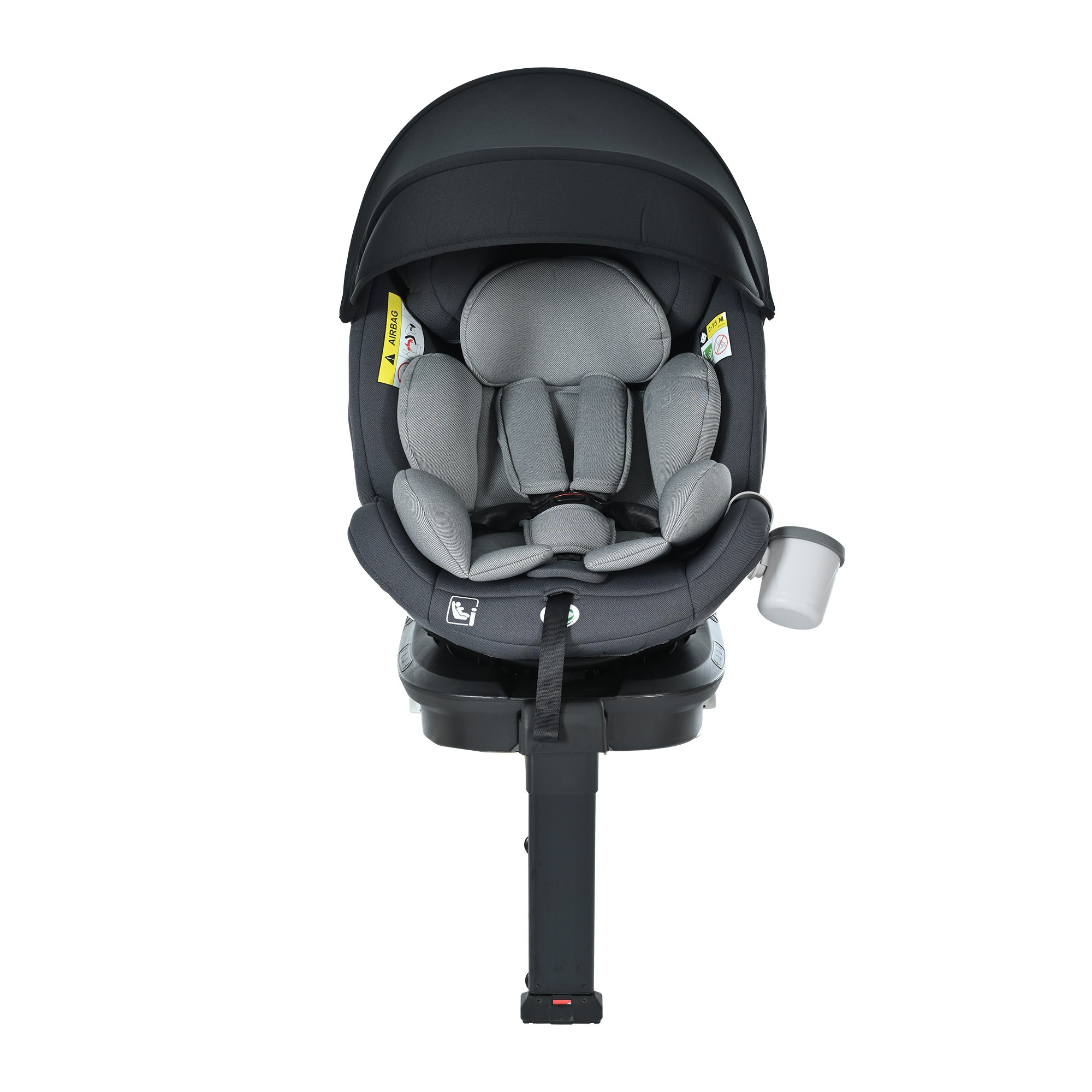 【国内発送】H434【ドリンクホルダー追加】【サーポットレッグ】チャイルドシート 新生児 ISOFIX 0歳～12歳 360度回転式 40～150cm ジュニアシート 調節可能 洗える 超広いキャノピ
